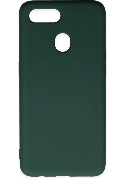Oppo A12 Kılıf Nano Içi Kadife Silikon - Koyu Yeşil (K95)