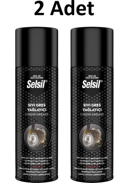 Selsil Sıvı Gres Yağlama Spreyi 500ML 2 Adet