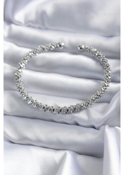 316L Çelik Gümüş Renk Kadın Bileklik - TJ-BB5644