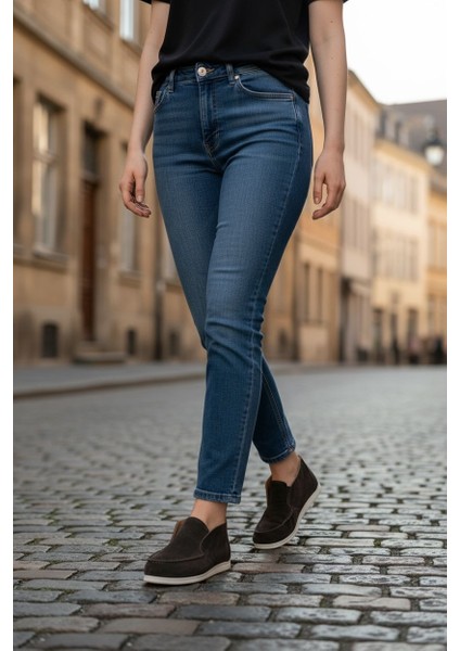 Lorenzo Hakiki Deri Lastikli Sıcak Tutan Kısa Bot