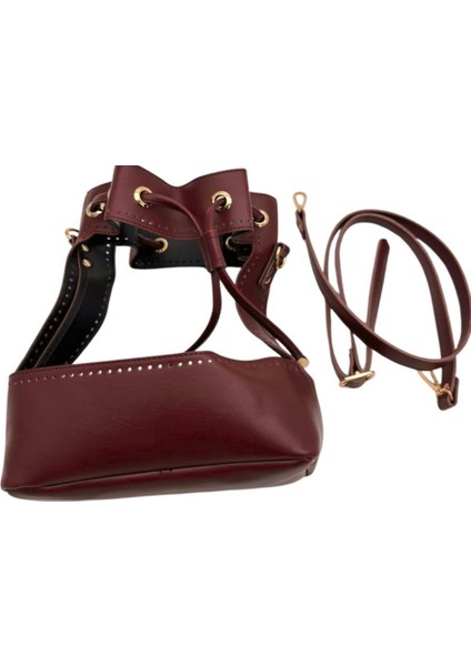 Torba Model Çanta Yapım Aparatı Bordo Renk Light Gold Metalli modelleri