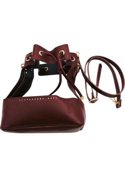 Torba Model Çanta Yapım Aparatı Bordo Renk Light Gold Metalli fırsatları