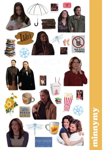 Gilmore Collection Sticker, Çıkartma, Ajanda, Günlük, Planlayıcı, Bullet Journal ,scrapbook