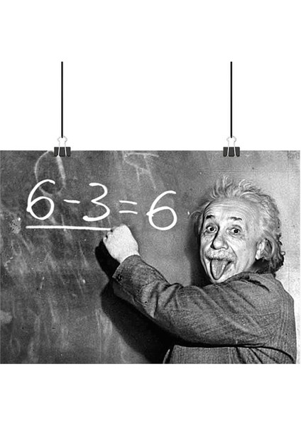 Albert Einstein Poster2 - Retro Duvar Dekoru