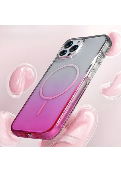 Iphone 15 Pro Max Uyumlu Kılıf Renk Geçişli Magsafe Hızlı Şarj Destekli Ince Sert Pc Kapak indirimleri
