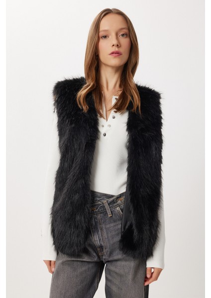 Suni Kürk Yelek LFG0170 Siyah fiyatları