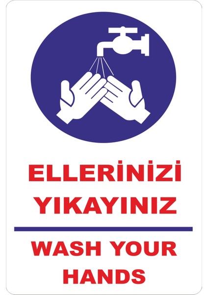Ellerinizi Yıkayınız Levhası Tabelası