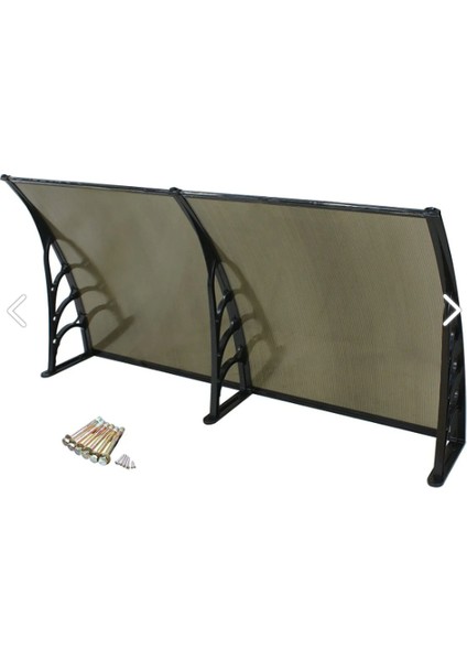 Kapı Pencere Üstü Pratik Sundurma 240 x 80 Siyah modelleri