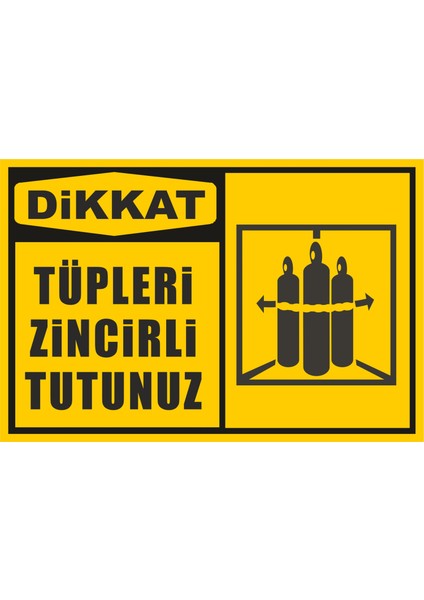 Tüpler Zincirli Tutunuz Levhası Tabelası