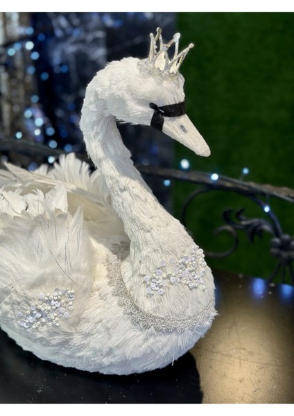 1 Adet Dekoratif Lüks Tasarım Kuğu 46 cm fiyatları