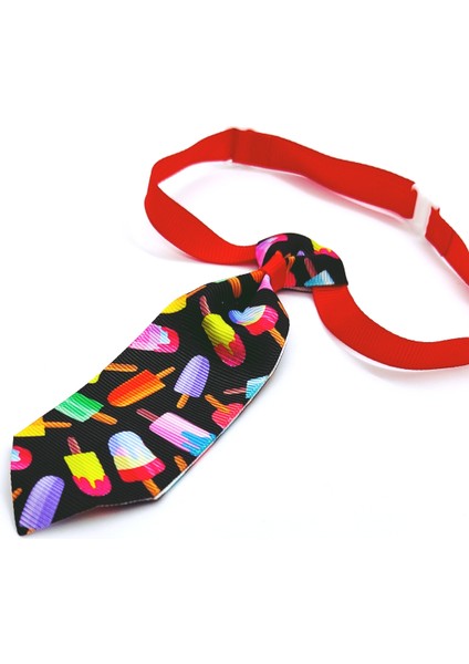 Ayarlanabilir Kedi ve Köpek Kravatı, Dondurma Desenli fiyatları