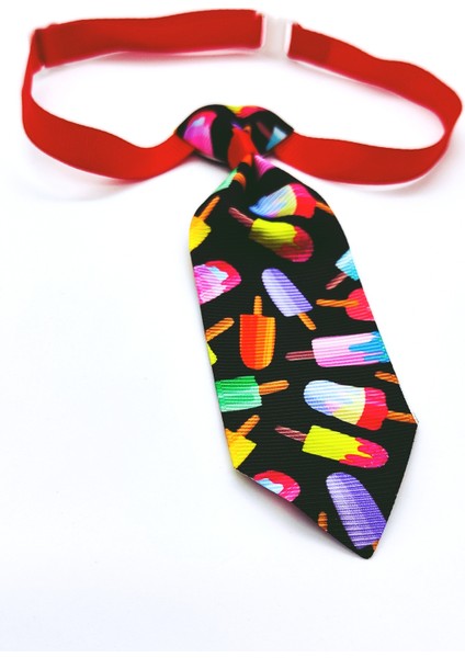 Ayarlanabilir Kedi ve Köpek Kravatı, Dondurma Desenli modelleri