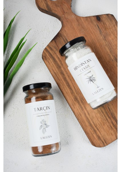 Tarçın - Hindistan Cevizi 2 Li Set (Cam Kavanoz)