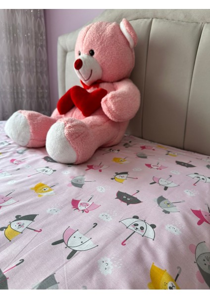 %100 Pamuklu Şemsiye Desenli Çocuk Nevresim Takımı (Pembe) - Emnvizyontekstil fiyatları