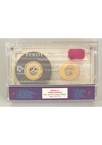 Ferdi Tayfur Kurtuldum Kaset (Orijinal Dönem Baskı Kaset) fiyatları