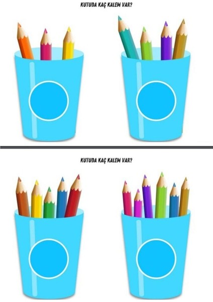 Saymayı Öğreten Kalem Sayma Aktivitesi (Cırt Cırtlı)