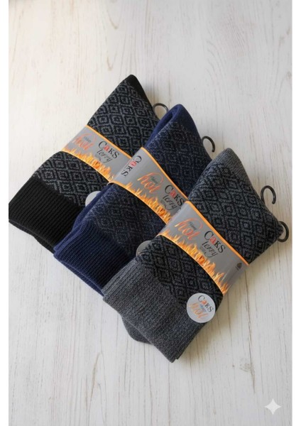 Havlu Yün Erkek Çorap Dikişsiz 3'lü Paket Asorti fiyatları