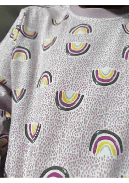 Kız-Erkek Bebek- Çocuk Pijama Takımı %100 Pamuk Uzun Kollu Yuvarlak Yaka Mevsimlik