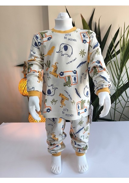 Kız-Erkek Bebek- Çocuk Pijama Takımı %100 Pamuk Uzun Kollu Yuvarlak Yaka Mevsimlik fiyatları