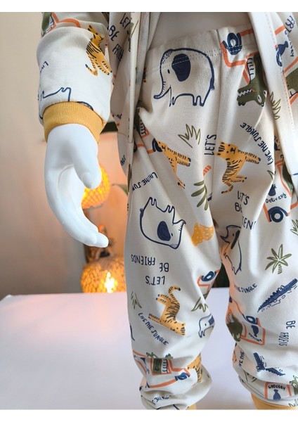 Kız-Erkek Bebek- Çocuk Pijama Takımı %100 Pamuk Uzun Kollu Yuvarlak Yaka Mevsimlik