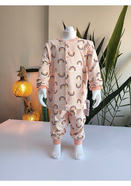 Kız-Erkek Bebek- Çocuk Pijama Takımı %100 Pamuk Uzun Kollu Önü Çıtçıtlı Mevsimlik fiyatları