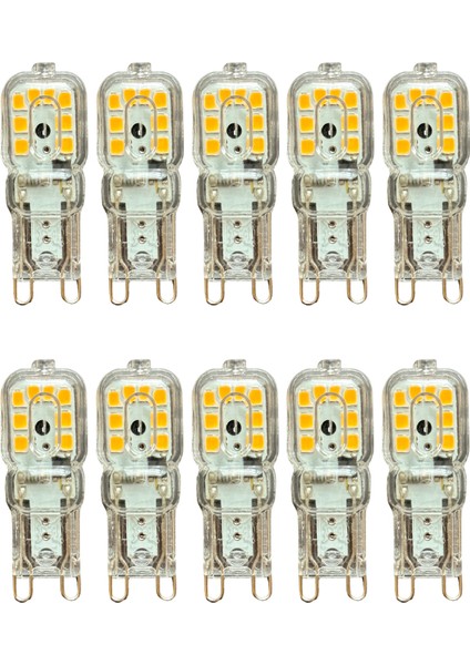 (10 adet) OSAKA 3W Sarı Işık (3000K) Dim Edilebilir G9 Duylu LED Kapsül Ampul