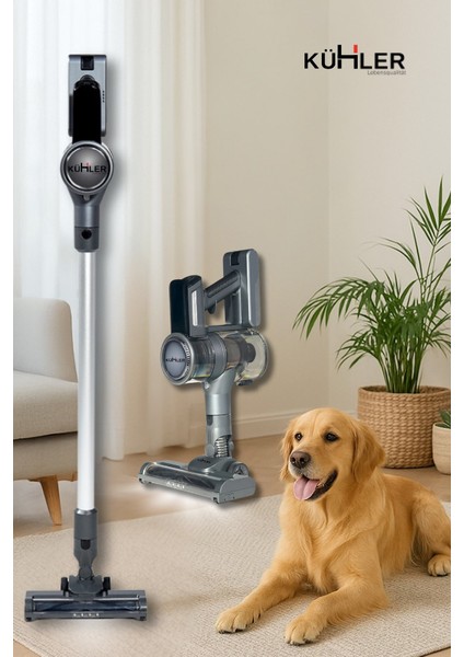 Kraftmax KH-V700 Kablosuz Turbo Fırçalı Dikey Şarjlı Süpürge