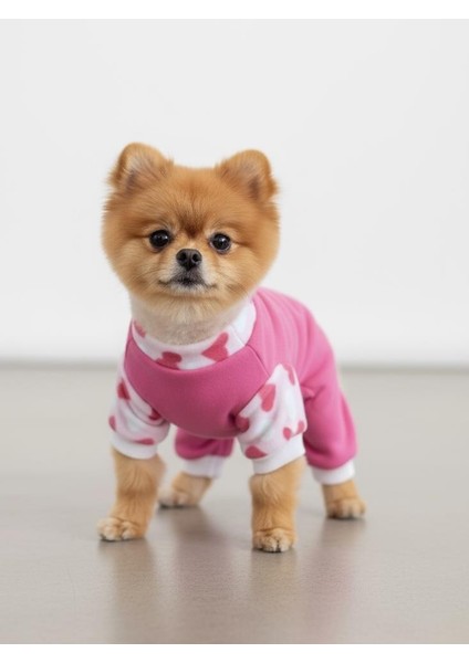 Pinky Hearts Polar Köpek Tulum Pijama fiyatları