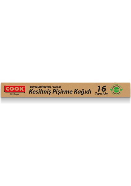 2 Adet Cook Kesilmiş Pişirme Kağıdı Doğal 16'lı fiyatları