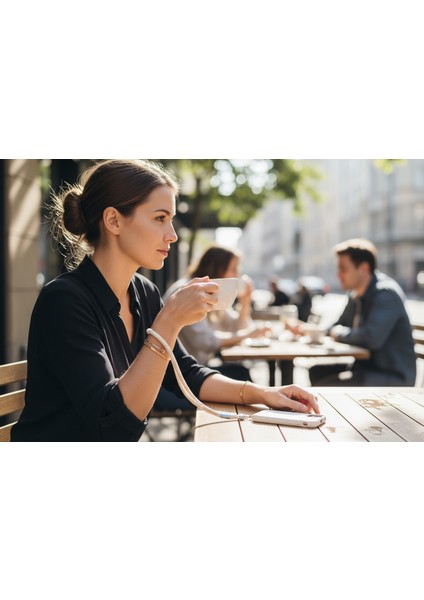 Ekru Paracord Telefon El Askısı Tüm Kılıflara Uyumlu