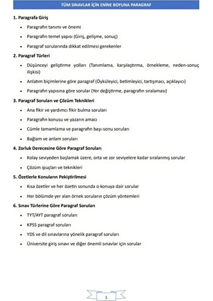 Enine Boyuna Paragraf Ders Notları (Tüm Sınavlar Için) fiyatları