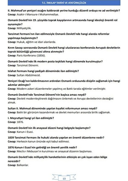 Aöf Inkılap Tarihi 1-2 Ders Notları indirimleri