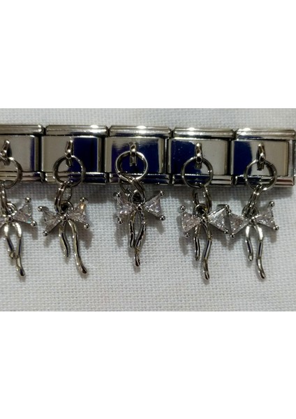 Fiyonk Kurdela Sallantılı Charm, Italyan Bileklik Uyumlu Paslanmaz Çelik fiyatları