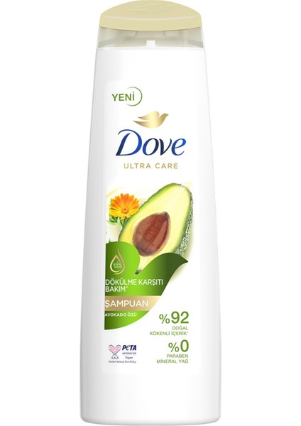 Ultra Care Saç Bakım Şampuanı Dökülme Karşıtı Bakım Avokado Özü 400 ml 2 Adet