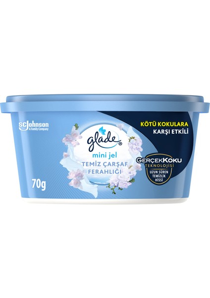 Hava Tazeleyici Mini Jel Temiz Çarşaf Ferahlığı 70G 2 Adet