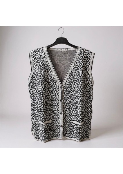 Kadın Kışlık Rahat Beden Triko Yelek