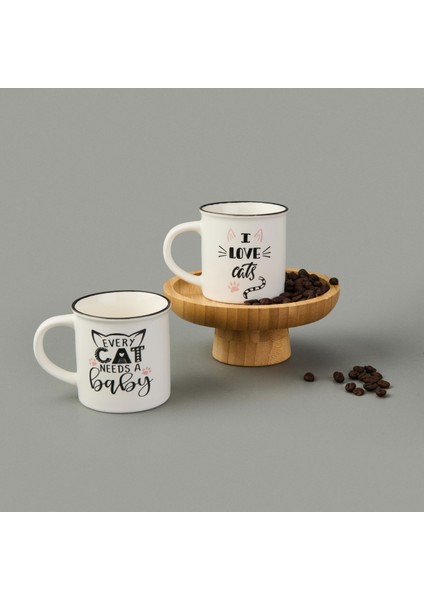 Star Cat Porselen Kupa - Asorti - 210 ml fiyatları
