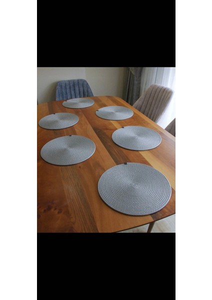 6 Adet Jüt Supla / Amerikan Servis Lux Sunum Tabak Altlığı