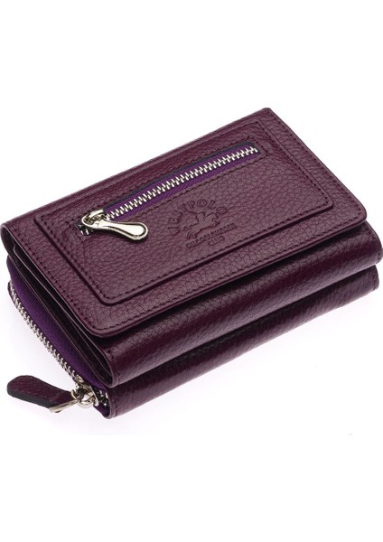 Saxa Kağıt Para ve Bol Kart Bölmeli Hakiki Deri Kadın Kartlık Cüzdan - Mürdüm fiyatları