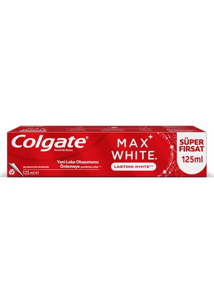 Max White Kalıcı Beyazlık Diş Macunu 125 ml
