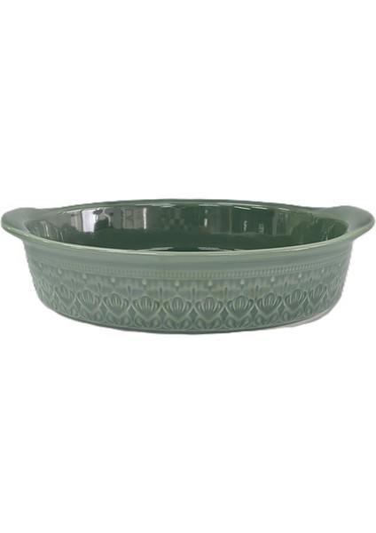Stoneware Oval Fırın Kabı 25 cm 3 Adet