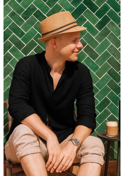 Erkek Uzun Kollu Hakim Yaka Düğmeli Erkek Müslim Gömlek fiyatları