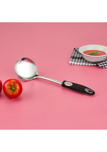 Kitchen Servis Kepçesi - Siyah - 30 cm