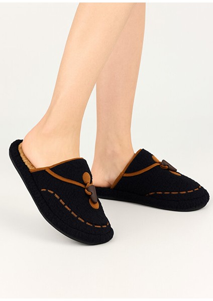 Kadın Kışlık Düğmeli Içi Havlulu Rahat Kaymaz Tüylü Ev Terliği(Dar Kalıp) fırsatları