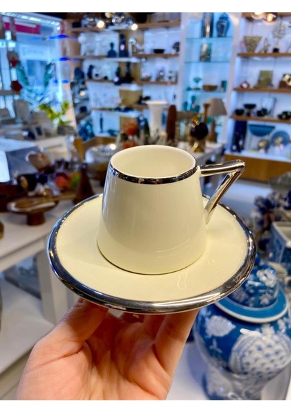 Camıllıo Tek Türk Kahvesi Fincan Kırık Beyaz