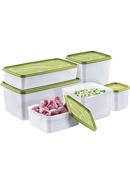 Alaska 6'lı No Frost Derin Dondurucu Saklama Kabı Seti (Esnek & Hızlı Dondurma)