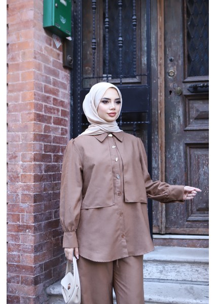 Sedef Düğmeli Süet Takım fırsatları