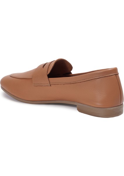 Taba Loafer Hakiki Deri Kadın Ayakkabı modelleri