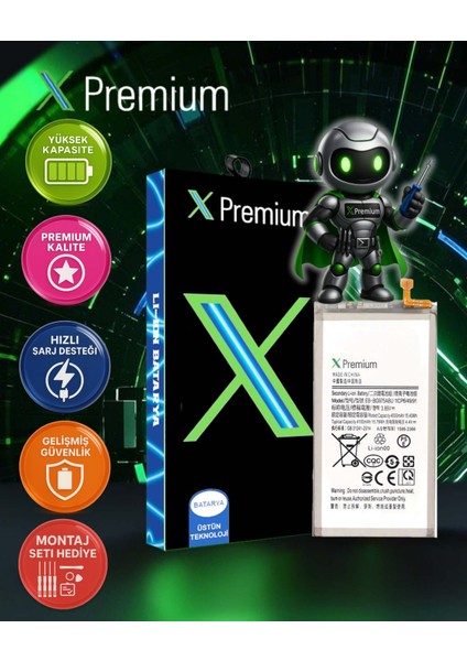 Xpremium Samsung S10P Uyumlu Batarya Pil Süper Yüksek Kalite 4100 Mah EB-BG975ABU