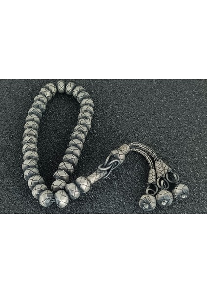 Oksitli 1000 Ayar Gümüş Kazaz Tesbih El Işçiliği Model Erkek Tesbih fiyatları